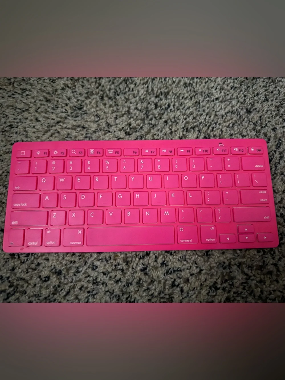 Slim Wireless Pink Bluetooth Keyboard